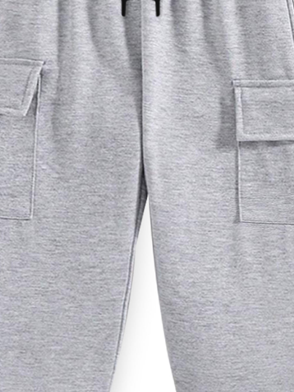 Kids' Activewear Cargo Joggers (Grey & Black)