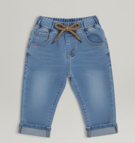 Blue Straight Fit Denim Pants