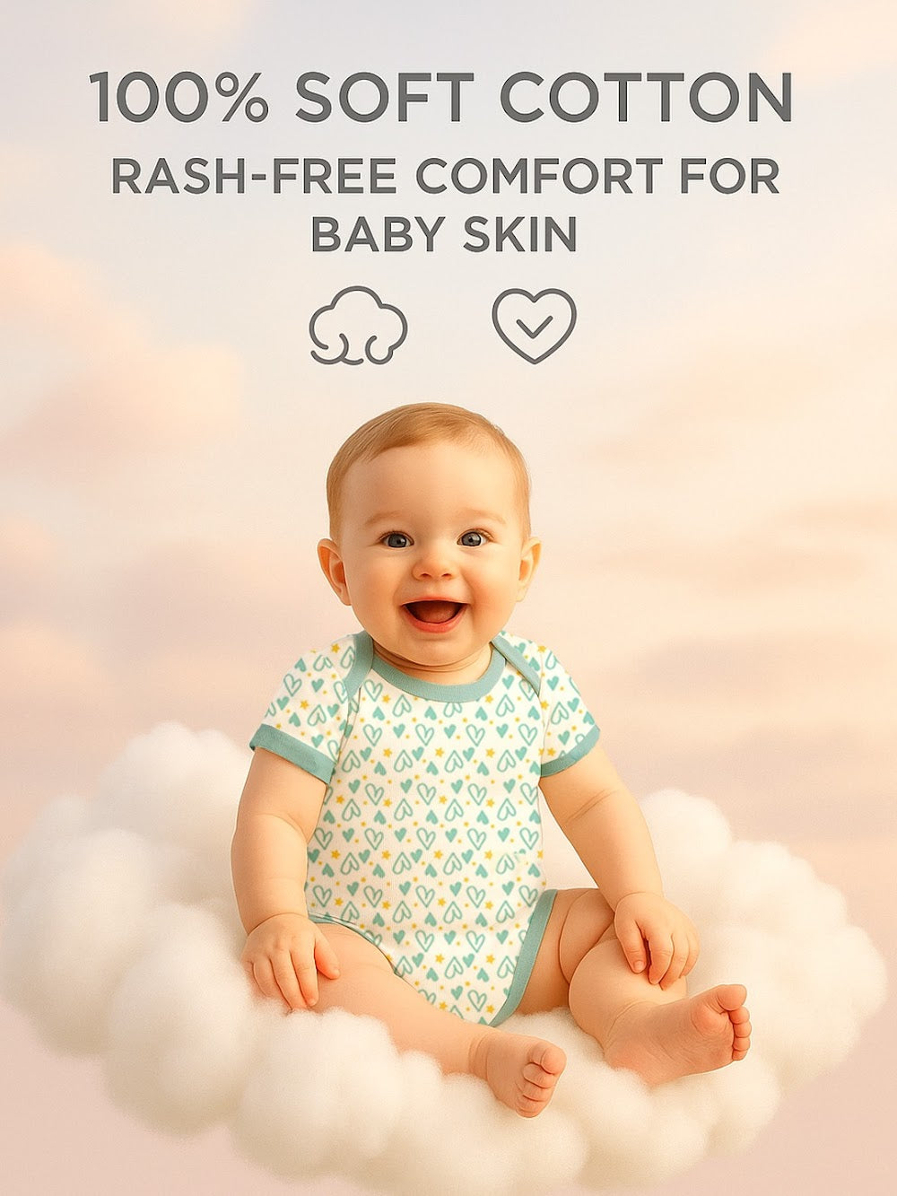 Kids 10 Pcs Hamper Set Heart Themed