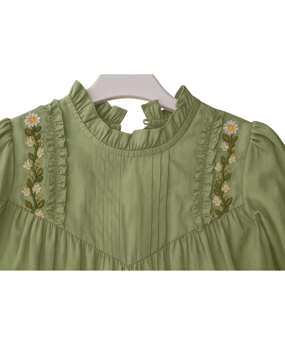 Light Green Ruffled Dress