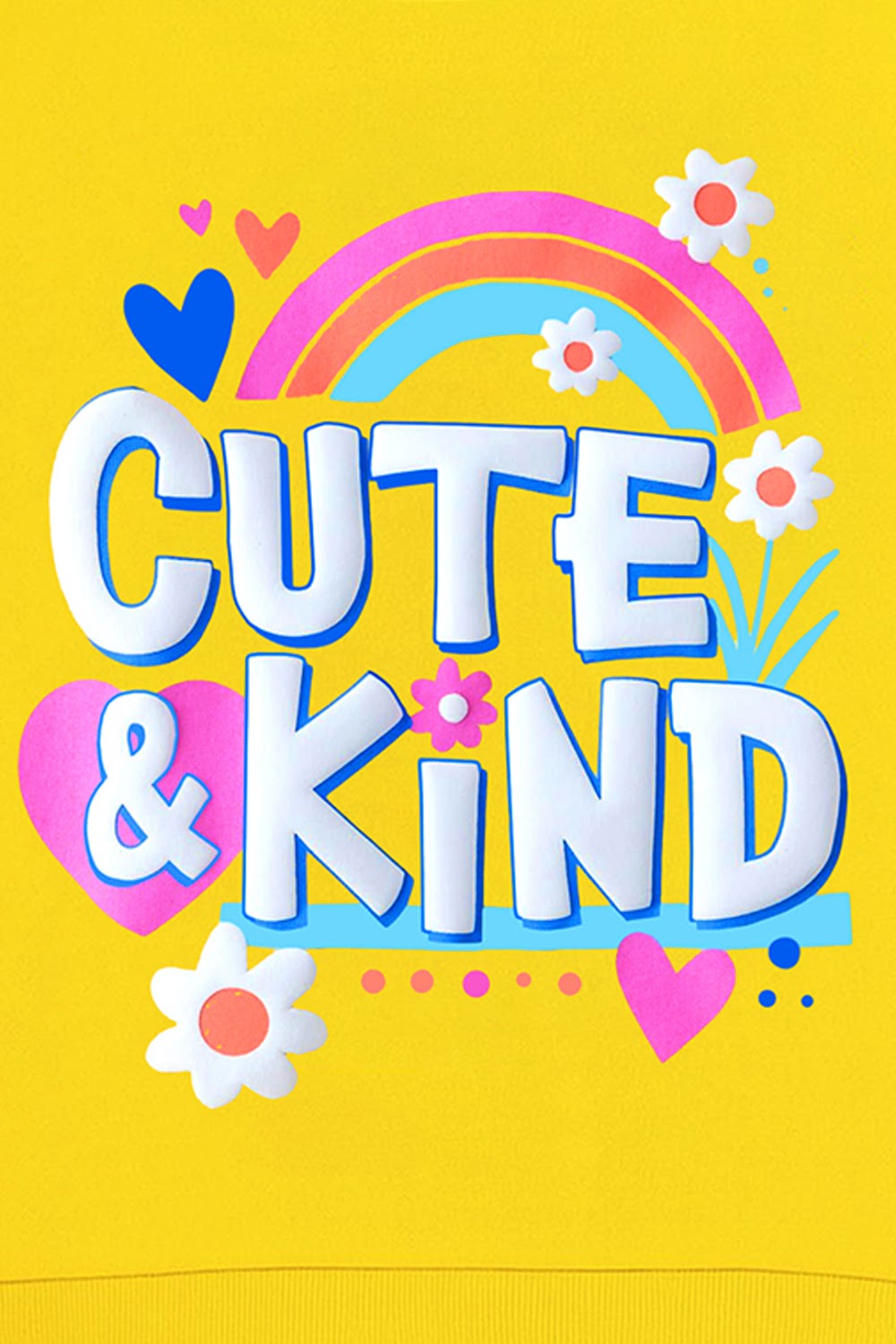 Girls' Yellow Graphic Crewneck Sweatshirt