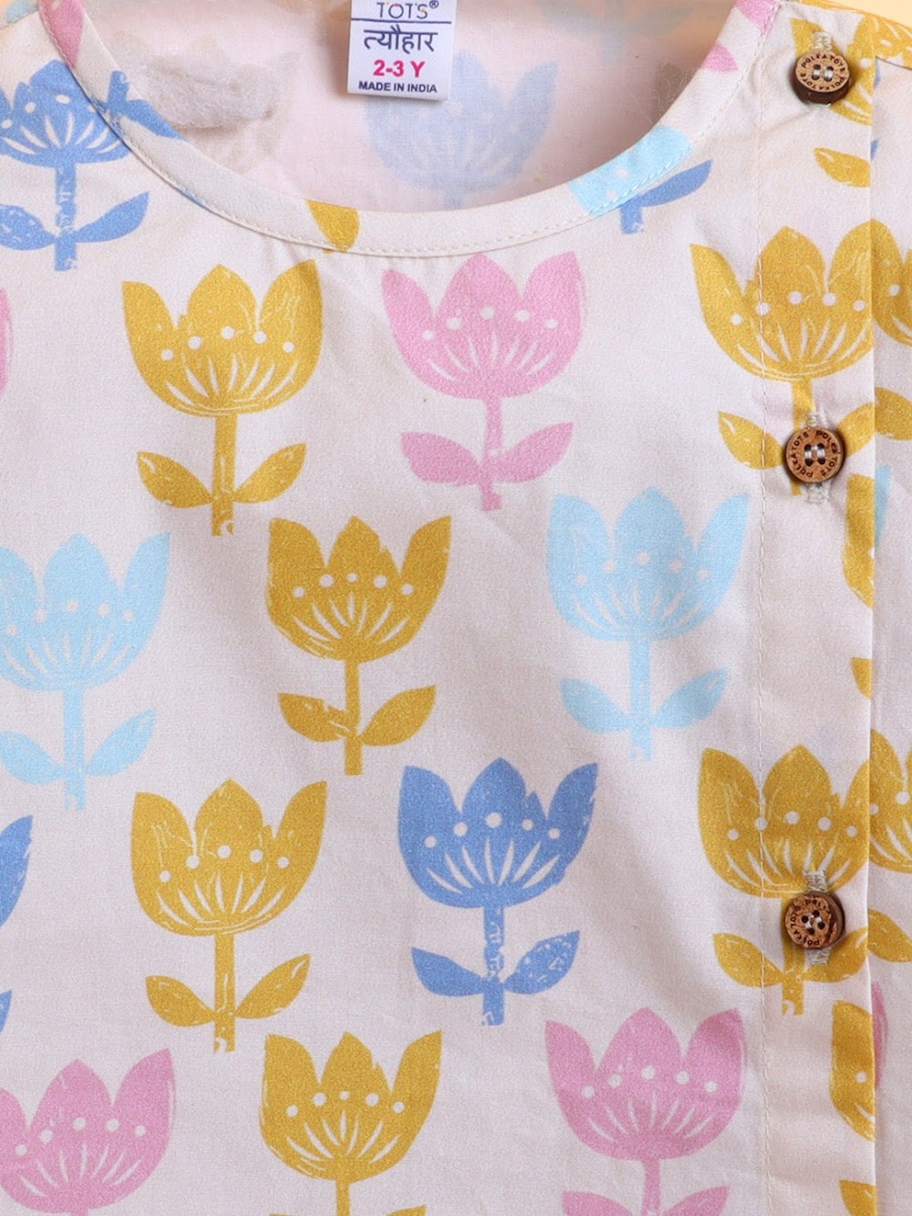 Boys Yellow  Angrakha And Dhoti Set