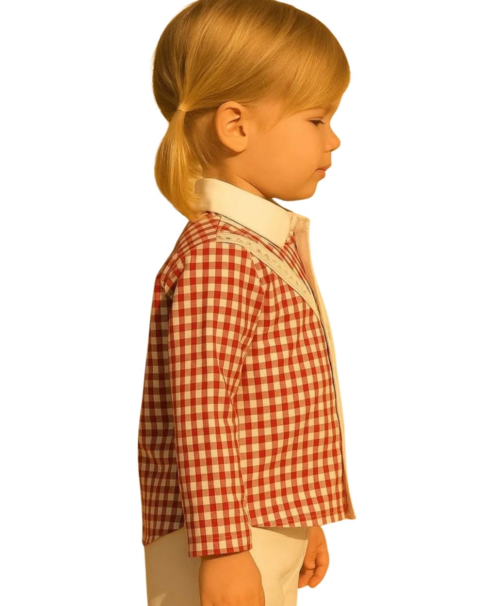 Red Gingham Color-Block Set