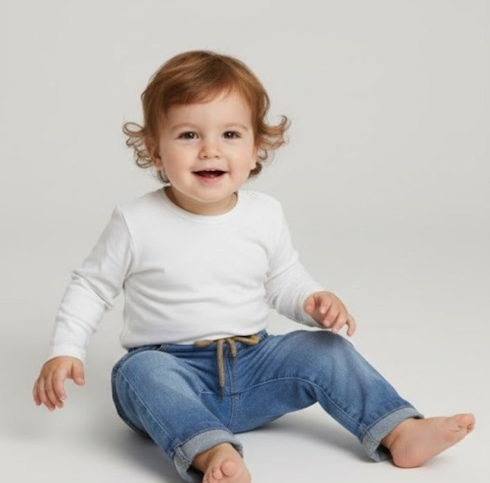 Blue Straight Fit Denim Pants