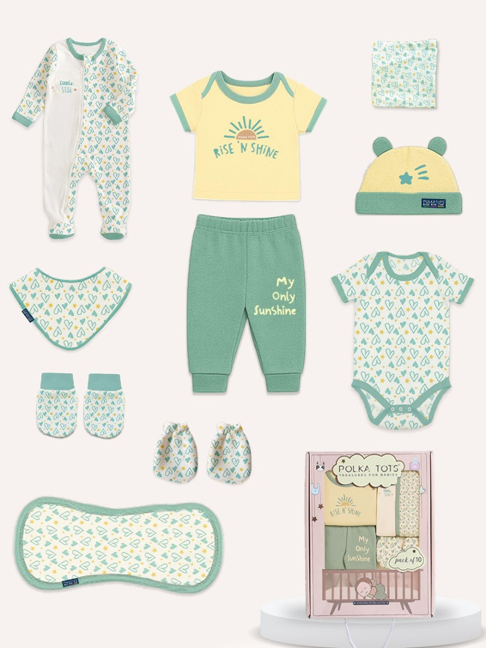 Kids 10 Pcs Hamper Set Heart Themed