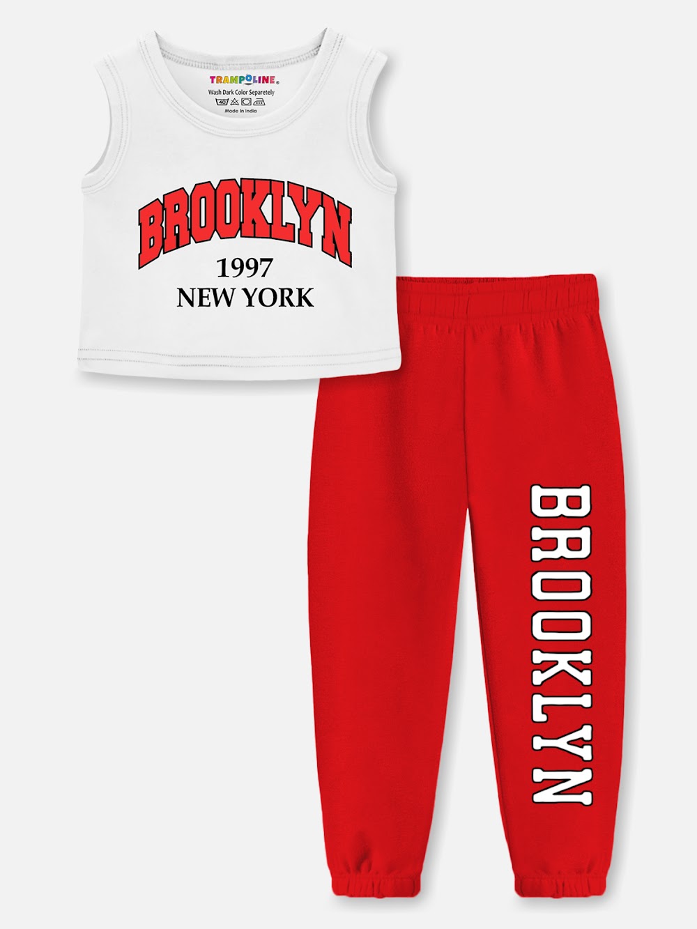 Girls' "Brooklyn" Crop Top & Jogger Set