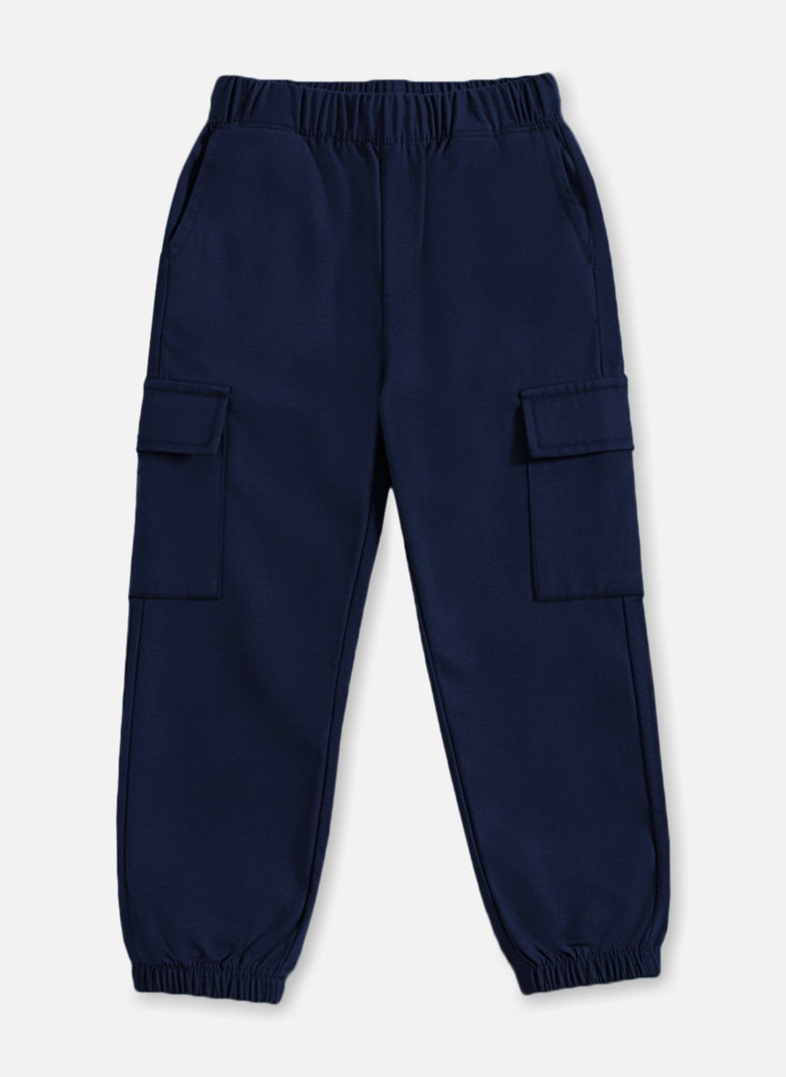 Boy's Navy Cargo Jogger Pants