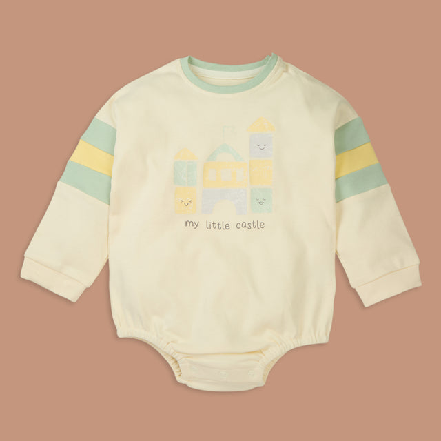 The Castle Cub Onesie- Ecru
