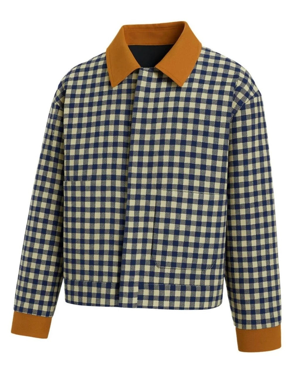 Brown & Gingham Boy'S Jacket