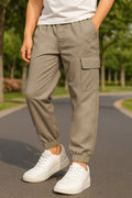 Men's Khaki Green Cargo Jogger Pants