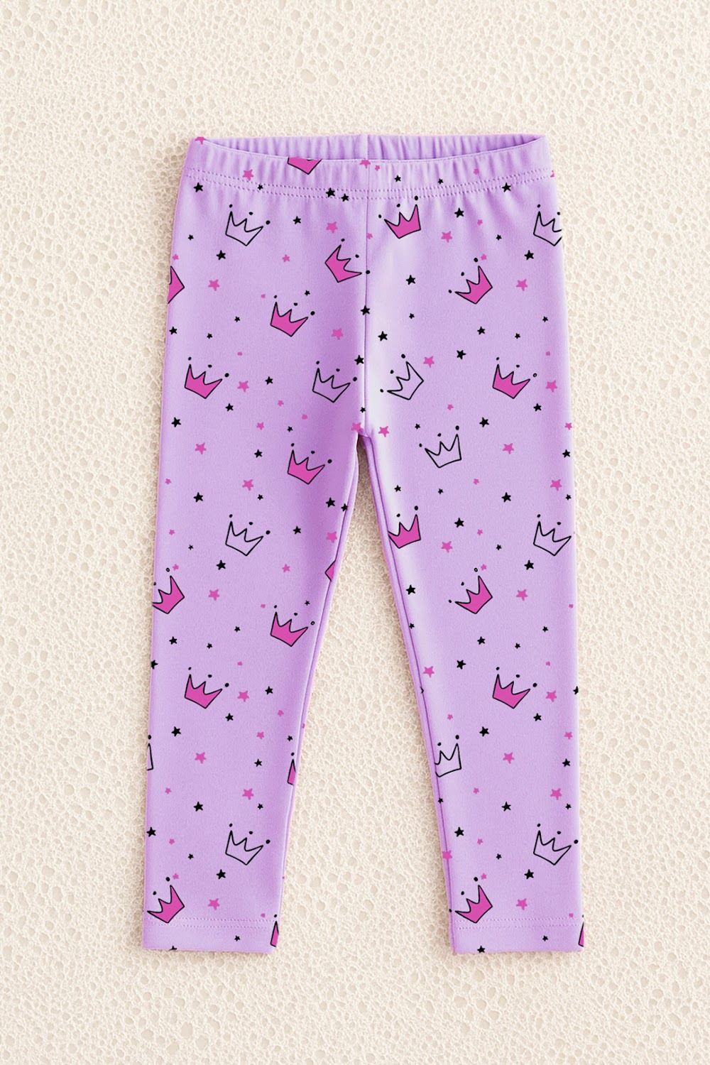 Girls' 3-Pack Printed Heart & Star Leggings
