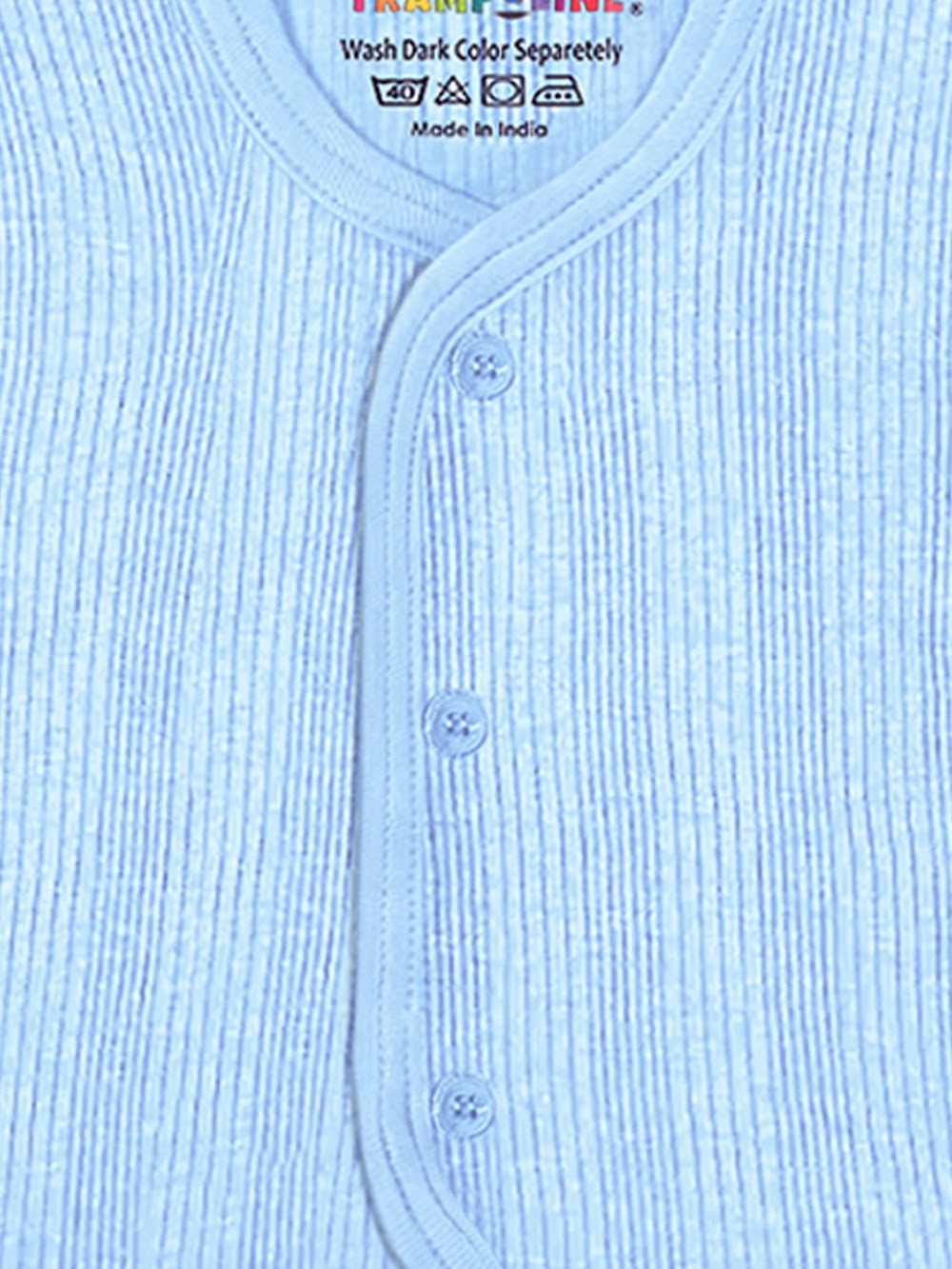 Blue Cotton Printed Baby Night Suit Set