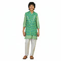 Green Checked Kurta Outfit