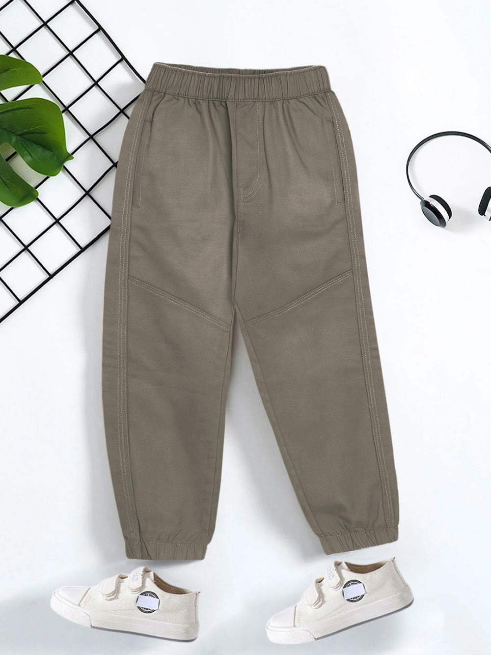 Boys' Casual Corduroy Trousers - Khaki