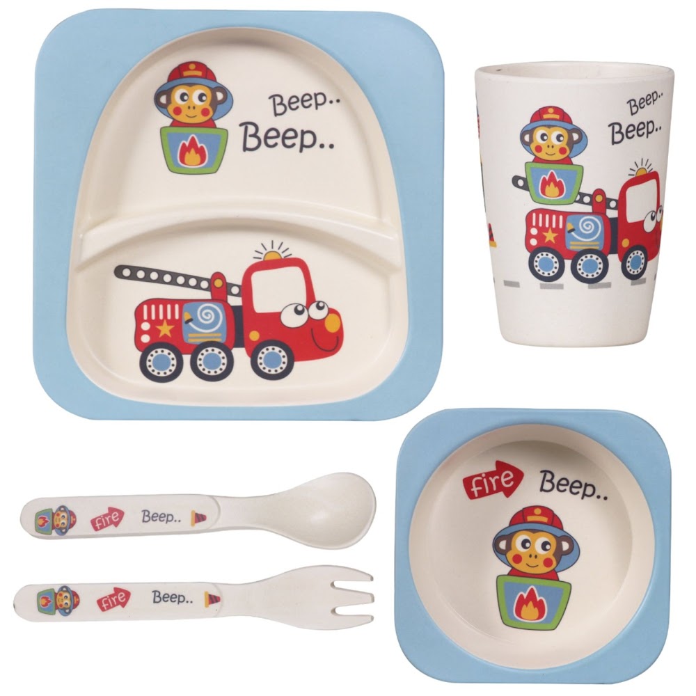 Dinner Set For Babies Fire Themed