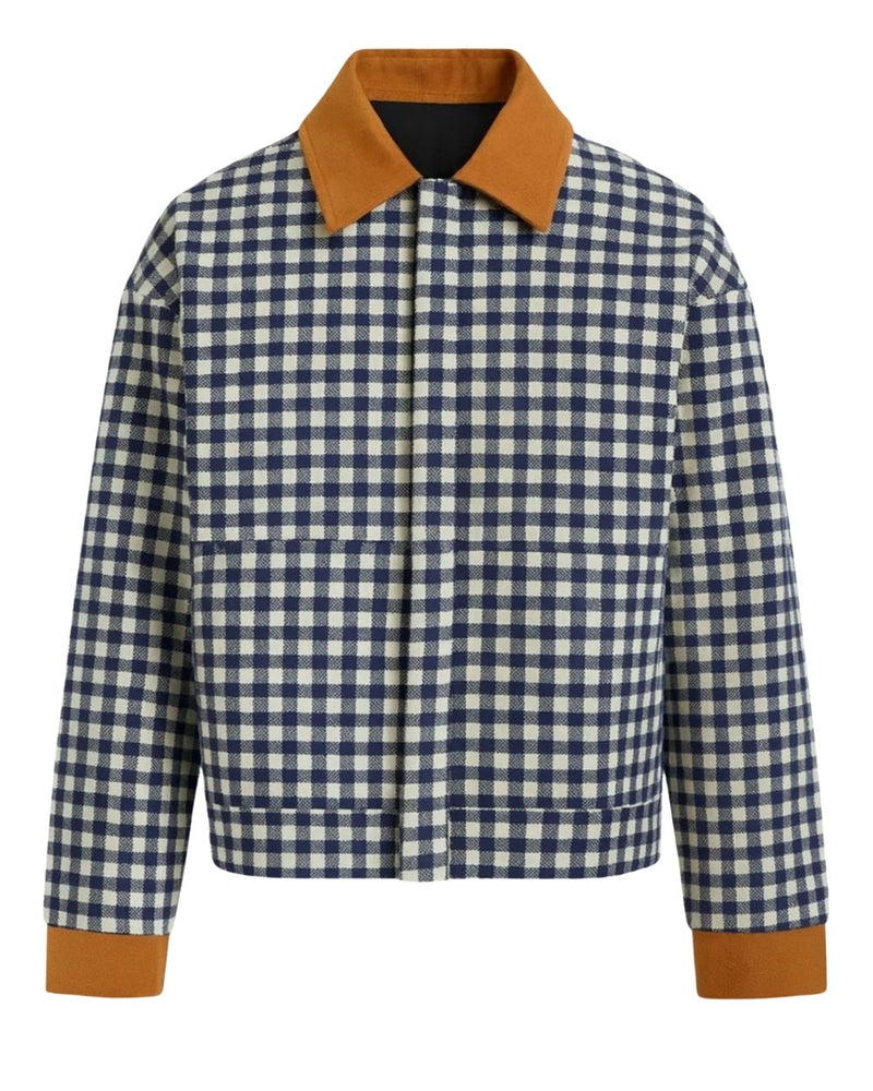 Brown & Gingham Boy'S Jacket