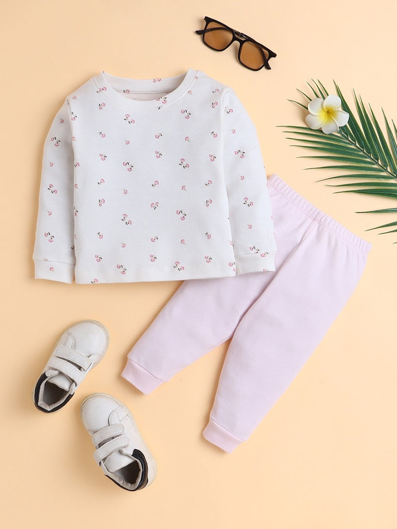 Pink Full Sleeves Cord Set For Boys