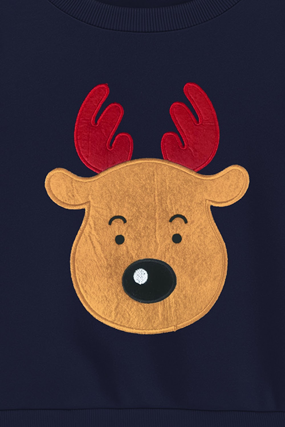 Kids' Navy Blue Reindeer Holiday Sweatshirt