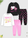 Toddler Girls' 4-Piece "Daddy's Girl" Pajama Set