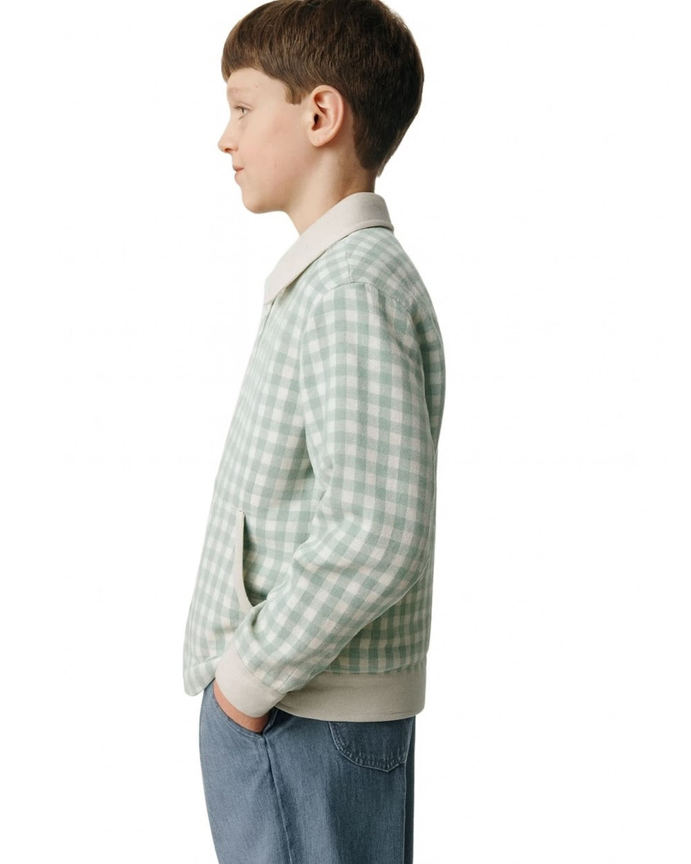 Light Green Gingham Jacket