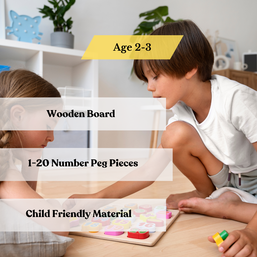 2 in 1 Numbers Peg with Wipe-Clean Writing Practice Board