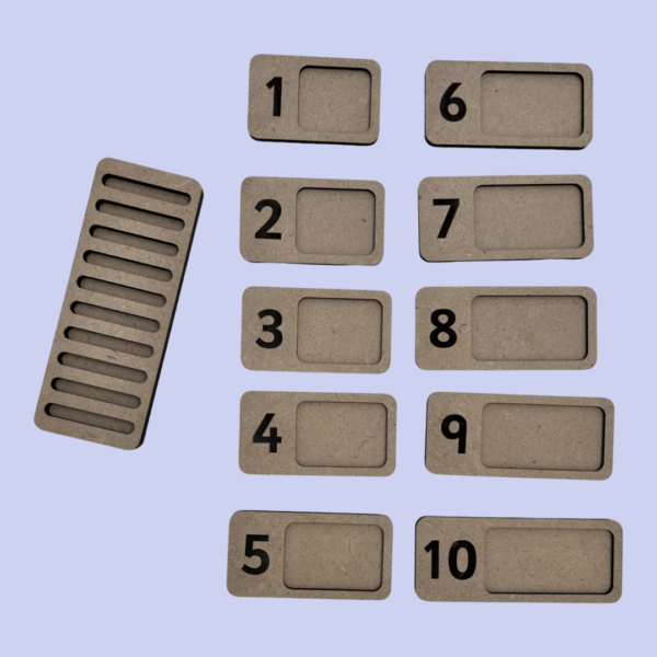 1-10 Counting Tray With 60 Woolen Beads