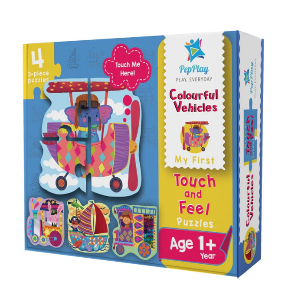 Touch & Feel Puzzle - Colourful Vehicle