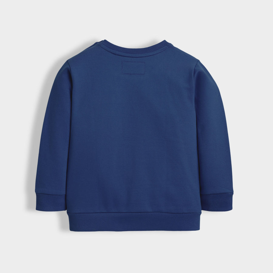 Blue Fly High Print Cotton Sweatshirt