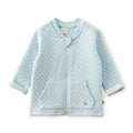 Light Blue Quilted Zip-Up Baby Jacket/Cardigan