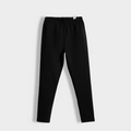 Black Solid Cotton Stretch Leggings