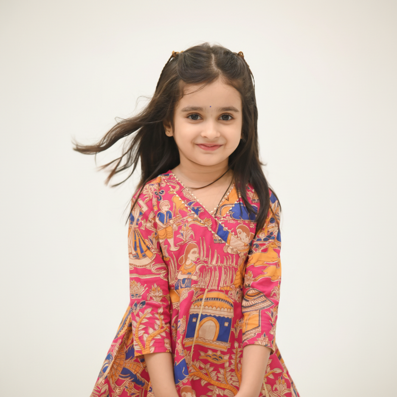 Radhe Girl Set - Pink
