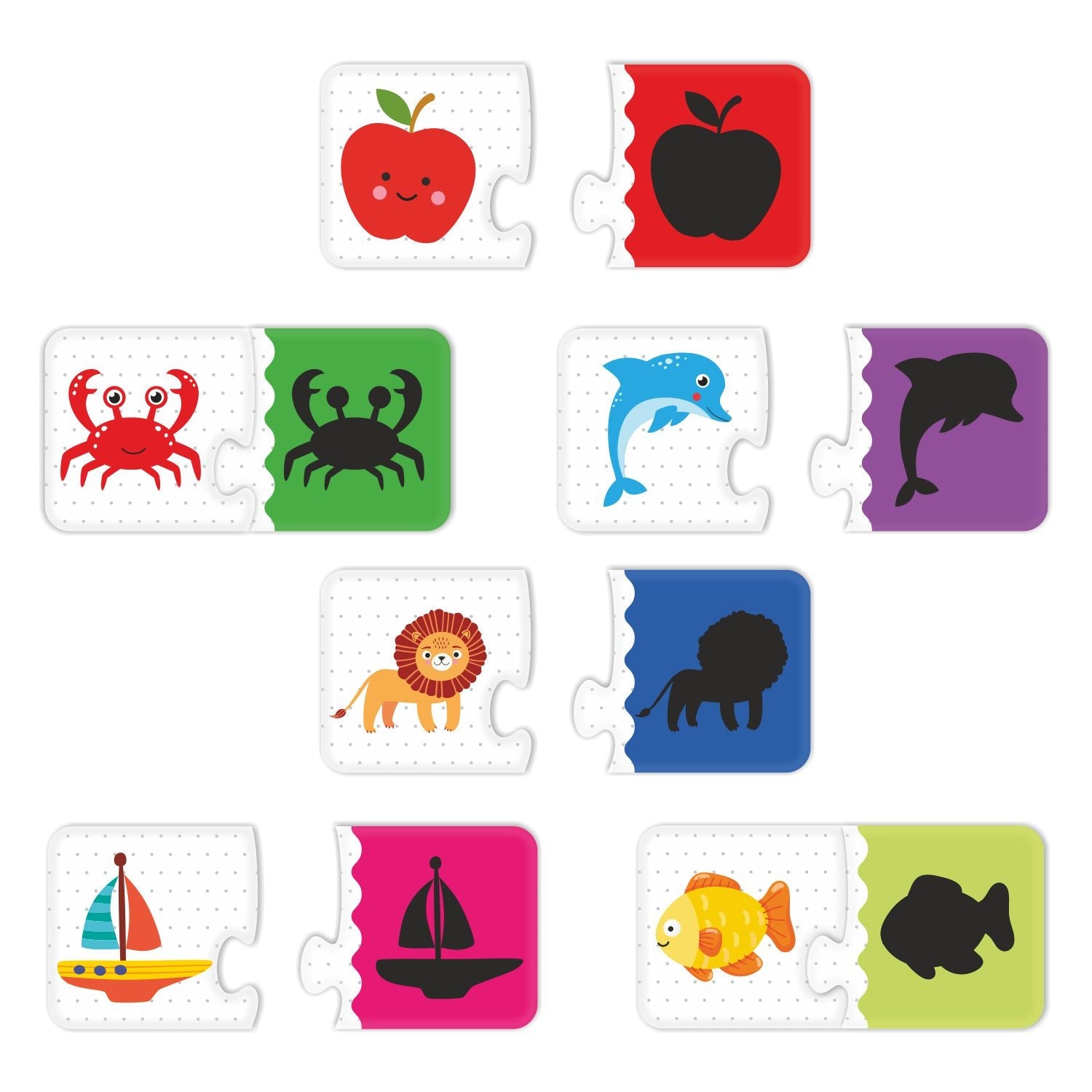 Webby Shadow Match 2 Pieces Learning Pack Jigsaw Puzzle