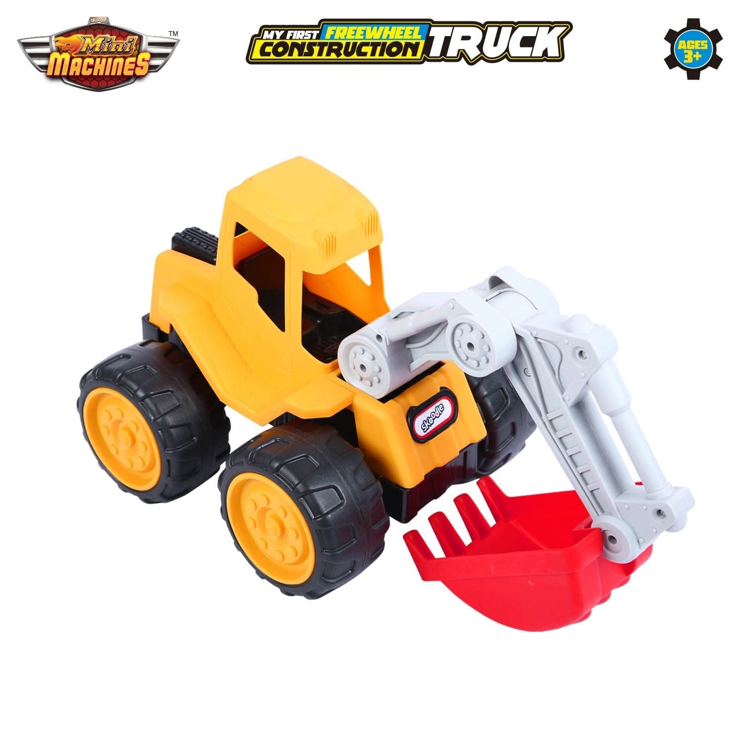 Skoodle Mini Machines Build & Go Free Wheel Construction Truck - Excavator