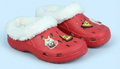 Kids Winter Cartoon Fur Clogs – Red