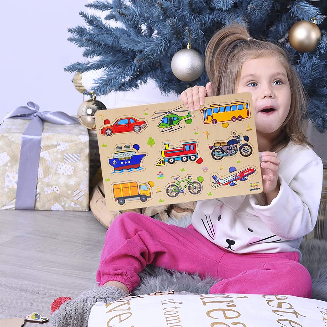 Webby Transport Wooden Puzzle Baby Puzzle Toys