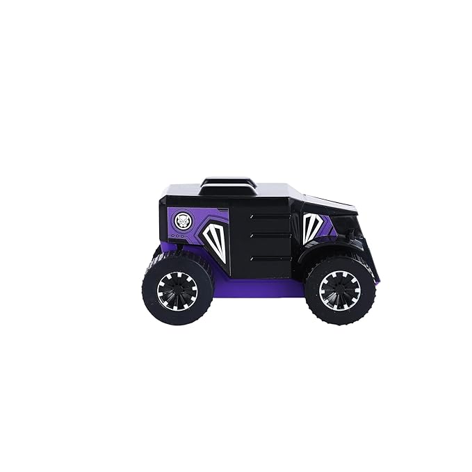 SKOODLE Kid Marvel Pull-Back Monster Truck - Black Panther Edition, Marvel Inspired Toy Bikes with Sturdy and Long-Lasting Construction, Enhances Motor Skills and Fun Vehicle Toy for Gifting - Blue