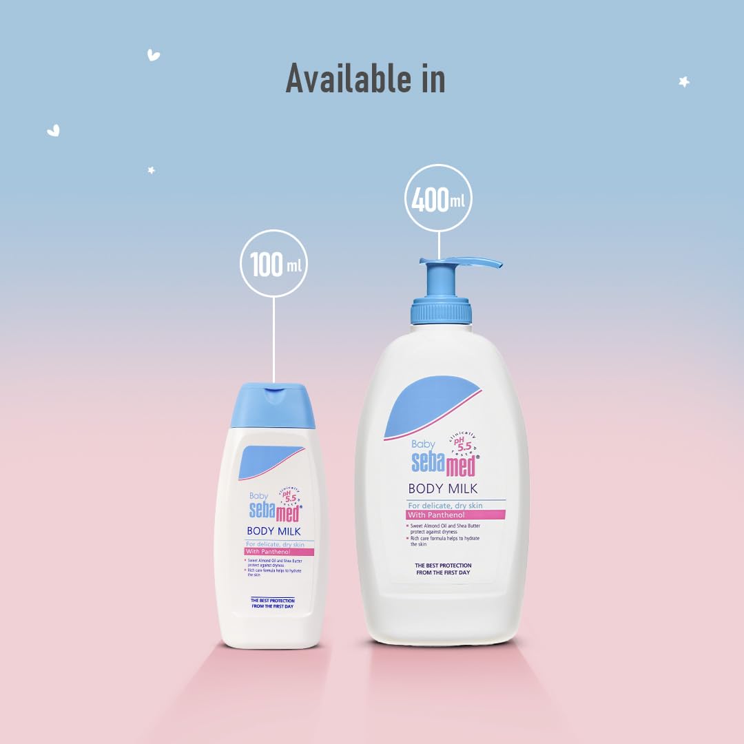 Sebamed Baby Body Milk Lotion|Ph 5.5|Ideal For Dry Skin|Daily Moisturisation|100 Ml