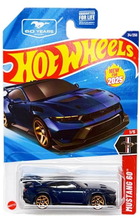 Hot Wheels Ford Mustang GTD [Dark Blue] Mustang 60 1/5, 34/250, New for 2025! 1:64 Scale Diecast Vehicle