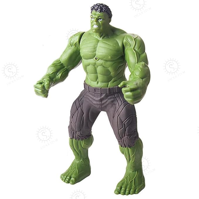 Super Hero Action Figure Toy Set with Light, 1-Piece Comic Hero Figurines, Durable Plastic Figures, Movable Parts, Collectible Toys for Boys & Girls (Green Boy)