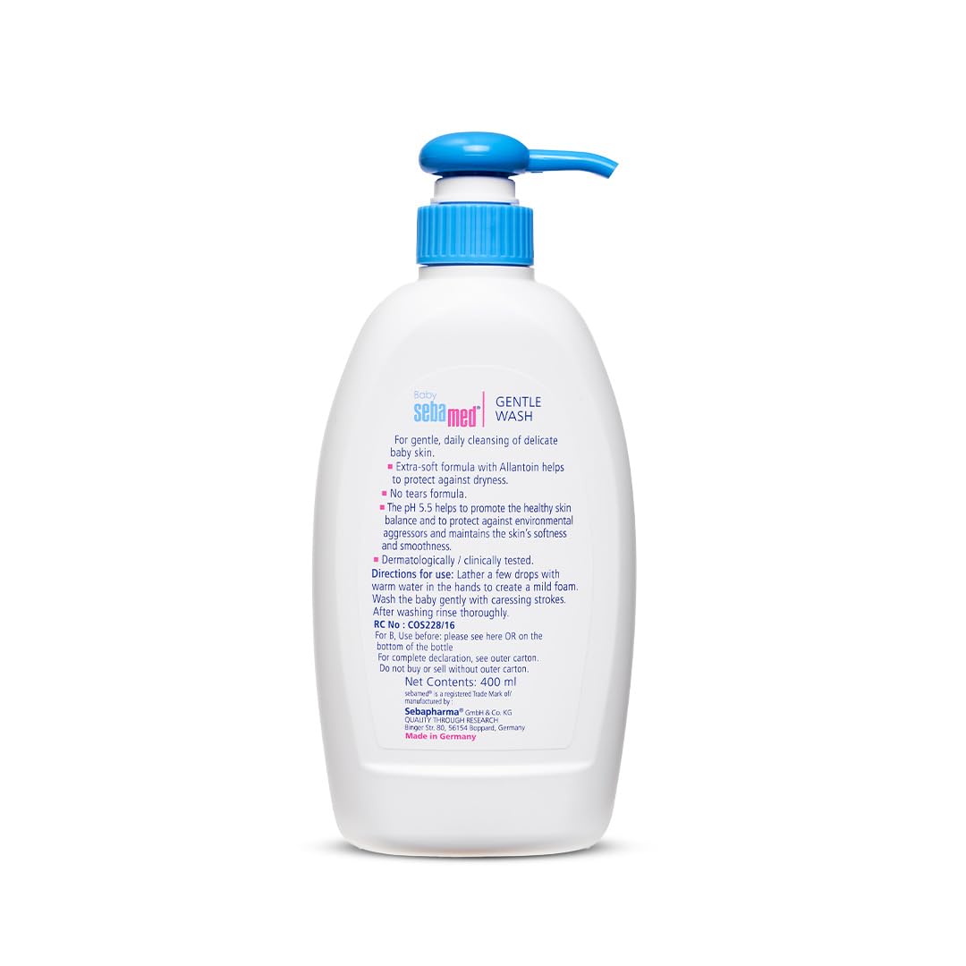 Sebamed Baby Gentle Wash|Ph 5.5|Baby Body Wash|Soap Free|Tear Free|400 Ml