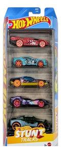 Hot Wheels Car 2025 Stunt Tracks Pack of 5 (Scoopa Di Fuego, La Fasta, Rev Rod, Torque Twister, Lightnin Bug) Multi - Color, 3+ Years