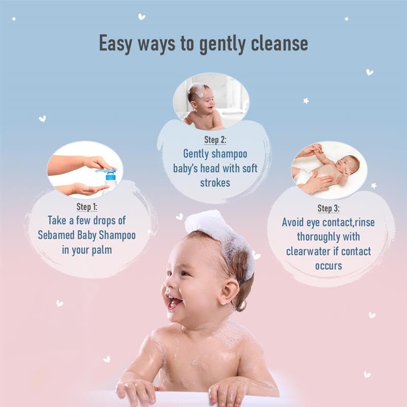 Sebamed Baby Shampoo 500Ml Camomile|Natural Moisturisers|No Tears Formula|For Delicate Scalp