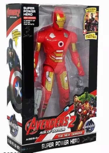 Marvel Mighty Hero Series Iron Man Action Figure, 9.5-Inch Poseable Super Hero Toy for Kids 4 and Up