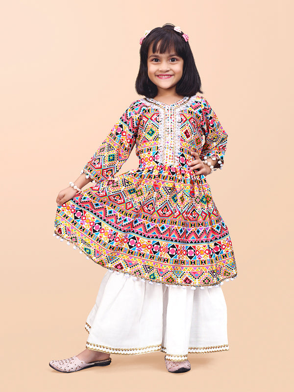 Girls Casual Kurta and Palazzo Set