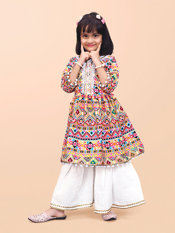 Girls Casual Kurta and Palazzo Set