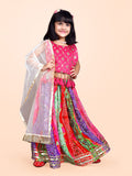 Girls Ethnic Wear Printed Lehenga, Choli and Dupatta Set