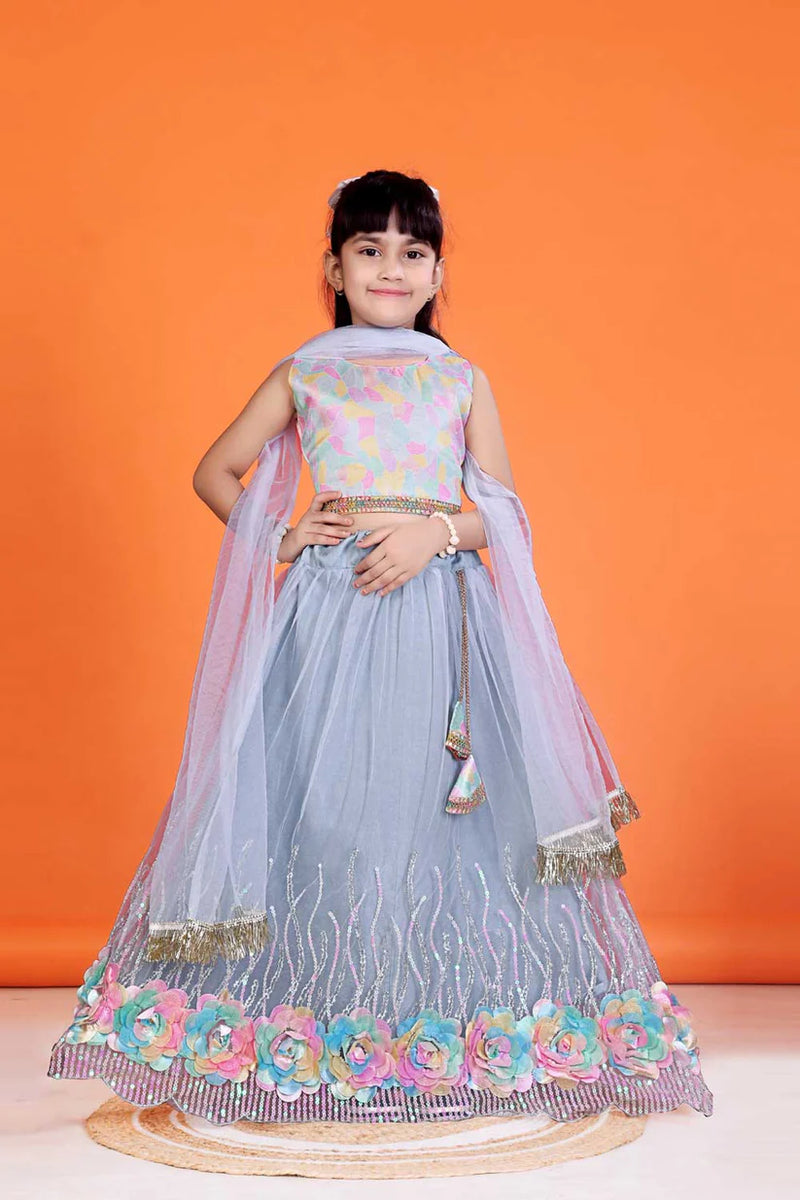 Baby Girls Embriodery Work Lehenga Set