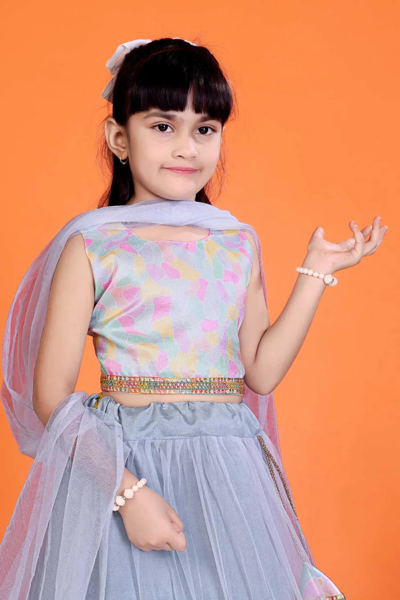 Baby Girls Embriodery Work Lehenga Set