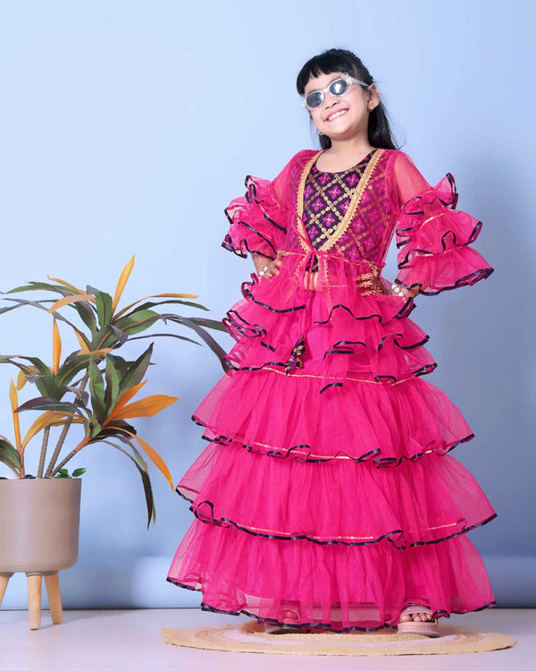 High Demand Lehenga & Crop Top with Jacket Set