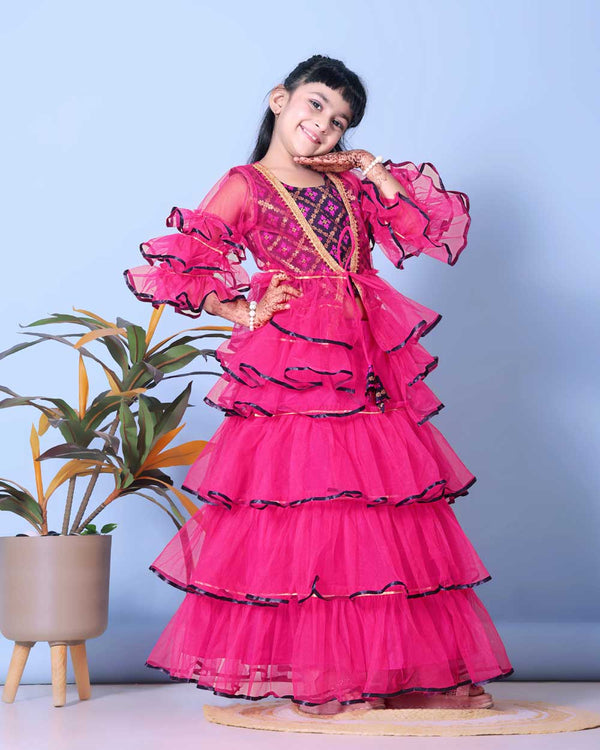 High Demand Lehenga & Crop Top with Jacket Set